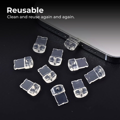 Clear Universal Phone Dust Plugs - 20 Pack
