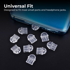 Clear Universal Phone Dust Plugs - 20 Pack