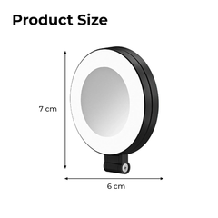 Clip-On Rotating Phone Fill Light — 3-Mode Ring Light
