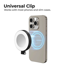 Clip-On Rotating Phone Fill Light — 3-Mode Ring Light