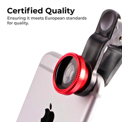 3-in-1 Clip-On Phone Lens Kit — Wide, Fisheye & Macro