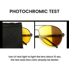 Photochromic Pilot Sunglasses for Men & Women