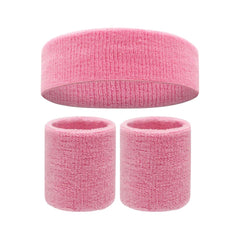 Sports Sweatband & Wristband Set – Cotton Comfort