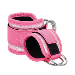 Adjustable Double D-Ring Ankle Straps for Gym Workouts