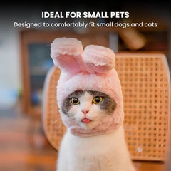 Plush Bear & Bunny Pet Hat — Cosplay Cat/Dog Hood