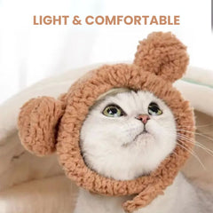 Plush Bear & Bunny Pet Hat — Cosplay Cat/Dog Hood
