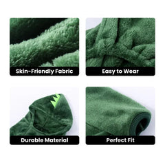 Plush Dinosaur Pet Onesie — Blue & Green Dog/Cat Costume