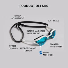 Polarized Anti-Fog Swim Goggles — UV400 & Leak-Proof