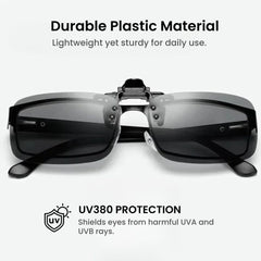 Polarized Clip-On Flip-Up Sunglasses UV380