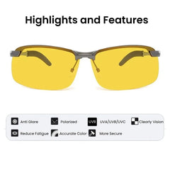 Polarized Night Vision Sunglasses for Men Driving