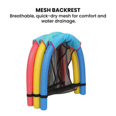 Pool Noodle Mesh Backrest Float — Swim Seat Support mesh