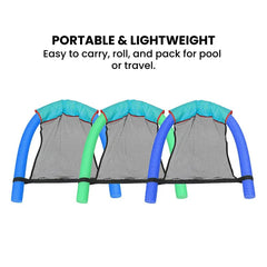 Pool Noodle Mesh Backrest Float — Swim Seat Support portable