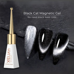 Porcelain White Cat Eye Gel Polish: Holographic Magnetic Galactic Effect