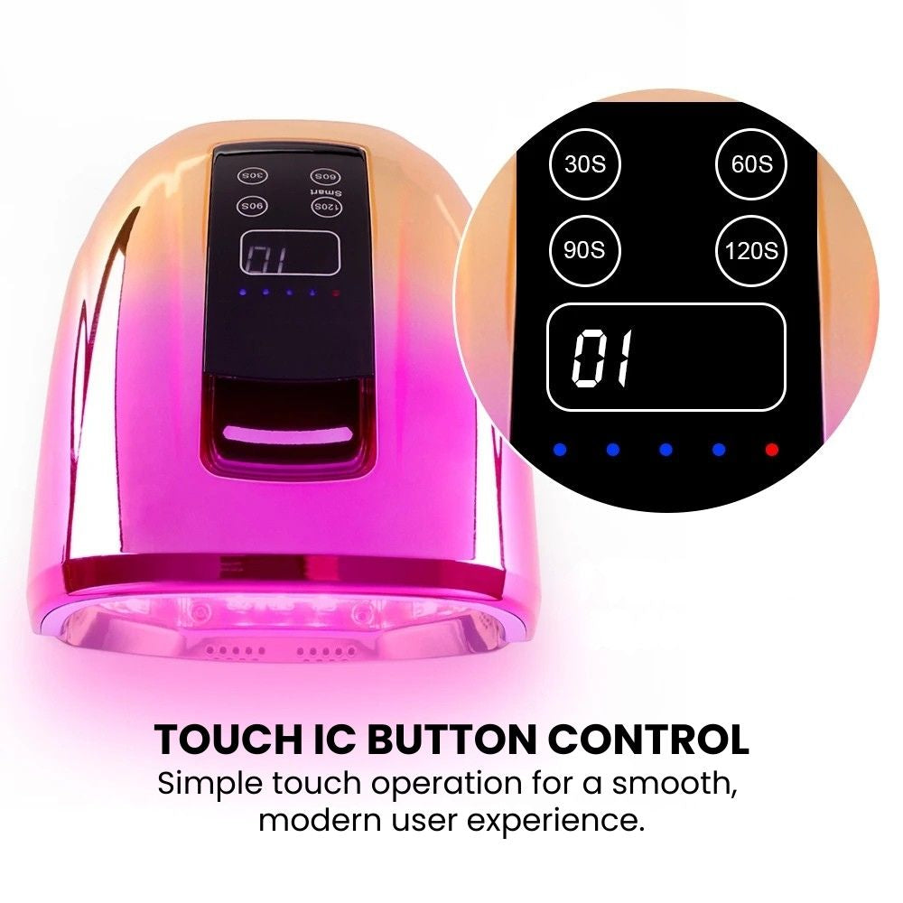 Portable Cordless UV LED Nail Lamp – 15600mAh - touch IC button