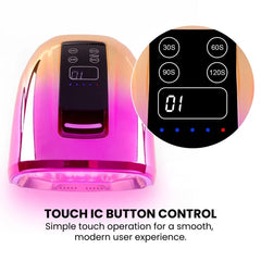 Portable Cordless UV LED Nail Lamp – 15600mAh - touch IC button