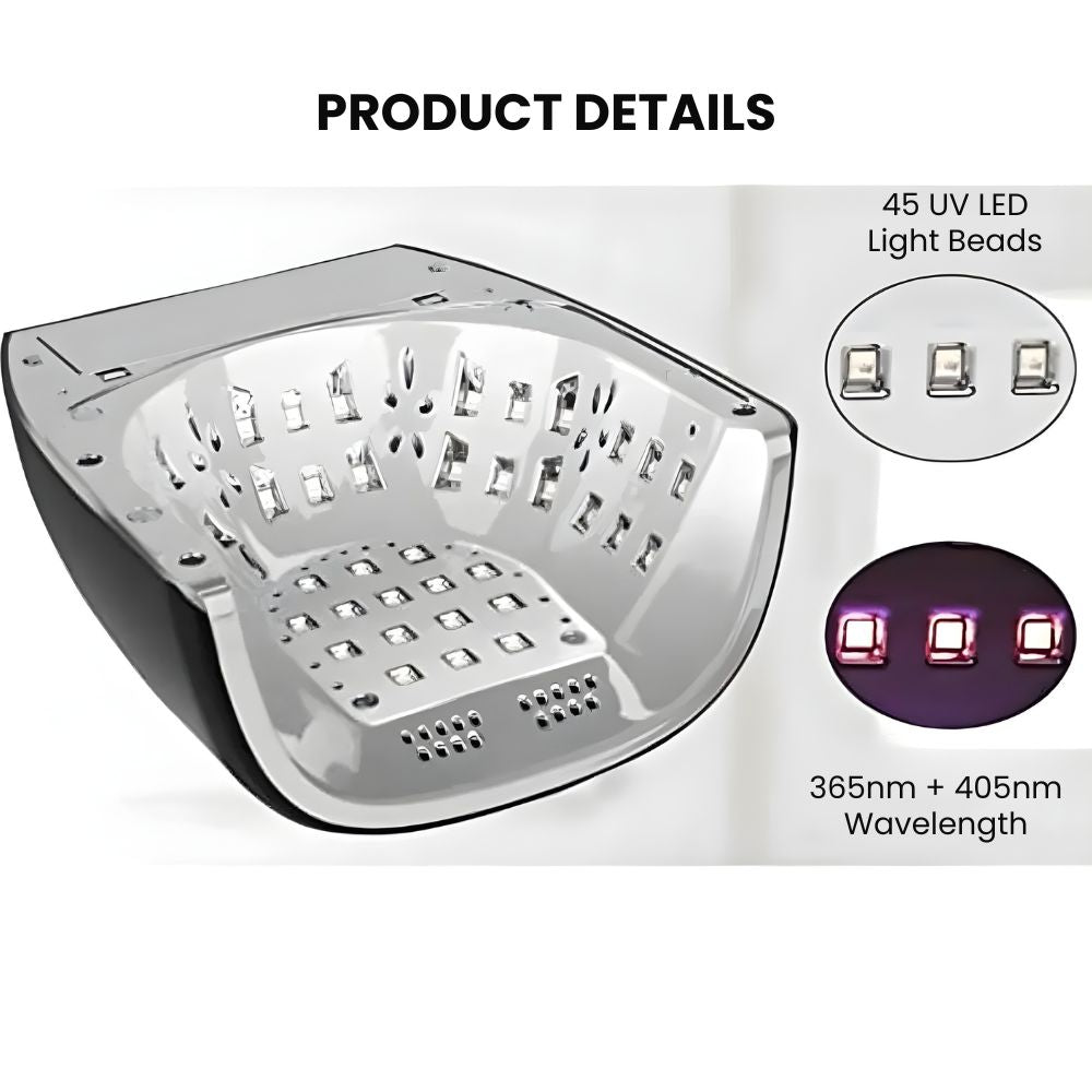 Portable Cordless UV LED Nail Lamp – 15600mAh - details