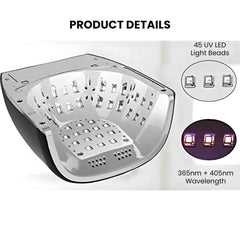 Portable Cordless UV LED Nail Lamp – 15600mAh - details