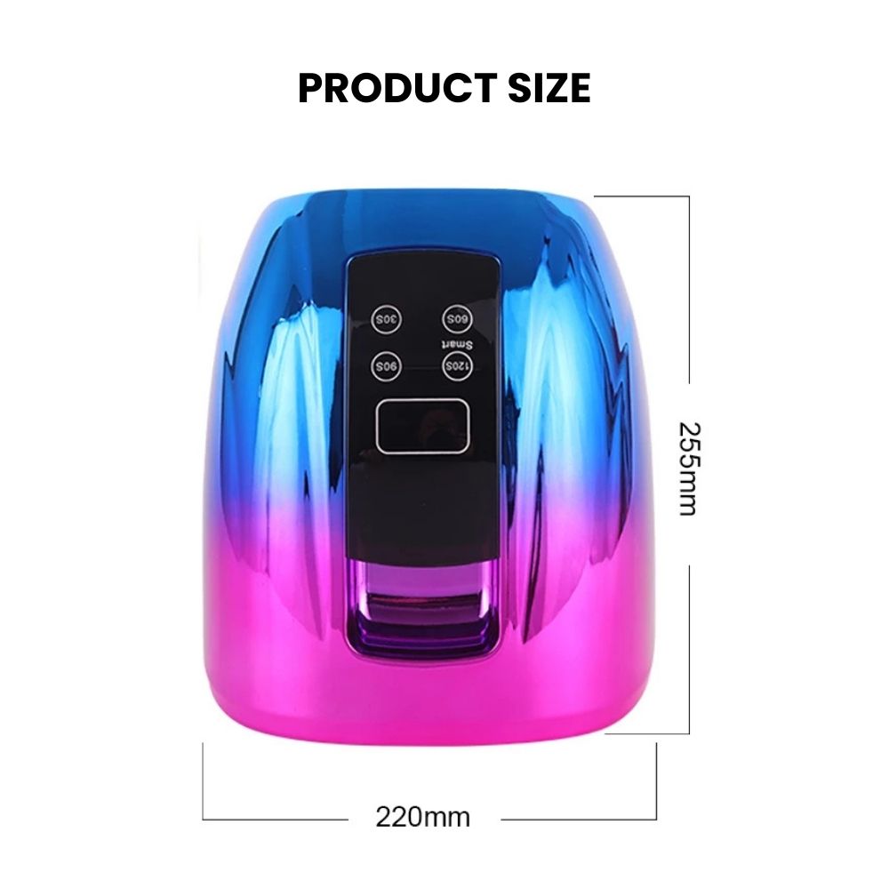 Portable Cordless UV LED Nail Lamp – 15600mAh - size