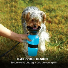 Portable Dog Water Bottle — 500ml Leakproof Travel Bowl