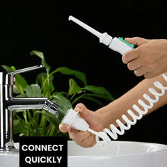 Portable Faucet Oral Irrigator – Adjustable Pressure Flosser