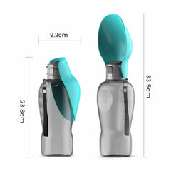 Portable Pet Water Bottle — 800ml One-Hand Drink Bowl