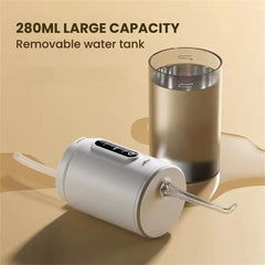 Portable USB Water Flosser – 280ML Rechargeable Oral Cleaner