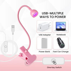 Portable UV Nail Dryer – USB LED Clip Lamp for Gel Curing