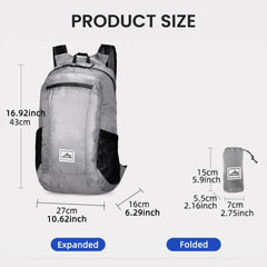 Foldable 18L Lightweight Waterproof Travel Backpack