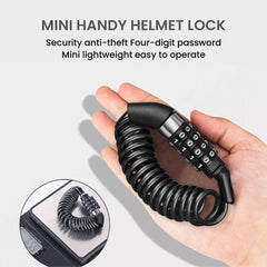 Portable Bike Cable Lock | 4-Digit Helmet