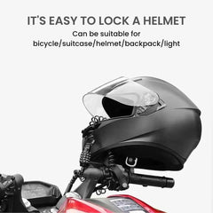 Portable Bike Cable Lock | 4-Digit Helmet
