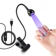 Portable UV Nail Dryer – USB LED Clip Lamp for Gel Curing