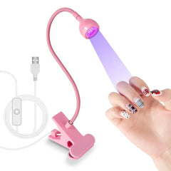 Portable UV Nail Dryer – USB LED Clip Lamp for Gel Curing