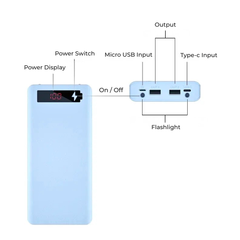 DIY 8×18650 Power Bank Case with LCD Display