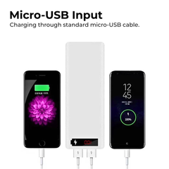 DIY 10×18650 Power Bank Case with LED Display & Flashlight