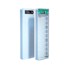 DIY 10×18650 Power Bank Case with LED Display & Flashlight