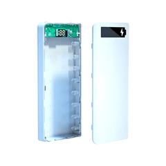 DIY 10×18650 Power Bank Case with LED Display & Flashlight