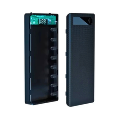 DIY 10×18650 Power Bank Case with LED Display & Flashlight