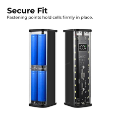 Transparent Shell 8×18650 Power Bank Case — Clear Housing