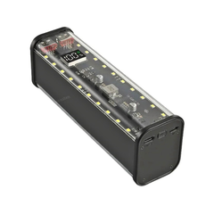 Transparent Shell 8×18650 Power Bank Case — Clear Housing