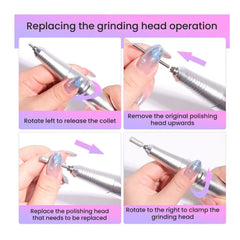 Powerful 45000RPM Rechargeable Nail Drill for Gel Nails