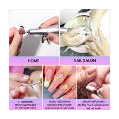 Powerful 45000RPM Rechargeable Nail Drill for Gel Nails