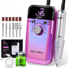 Powerful 45000RPM Rechargeable Nail Drill for Gel Nails
