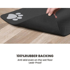 Premium Non-Slip Pet Feeding Mat — Leakproof Paw Print