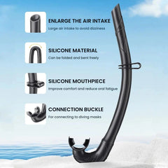 Premium Frameless Silicone Snorkel Mask Set