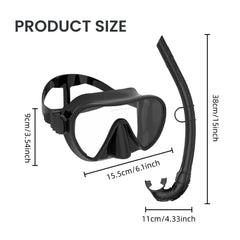 Premium Frameless Silicone Snorkel Mask Set