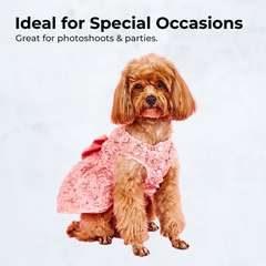 Pink Flower Puppy Princess Spring Dress