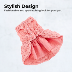 Pink Flower Puppy Princess Spring Dress