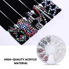 Pro Nail Art Gems Glitter Rhinestones Beads Decoration Kit