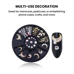 Pro Nail Art Gems Glitter Rhinestones Beads Decoration Kit