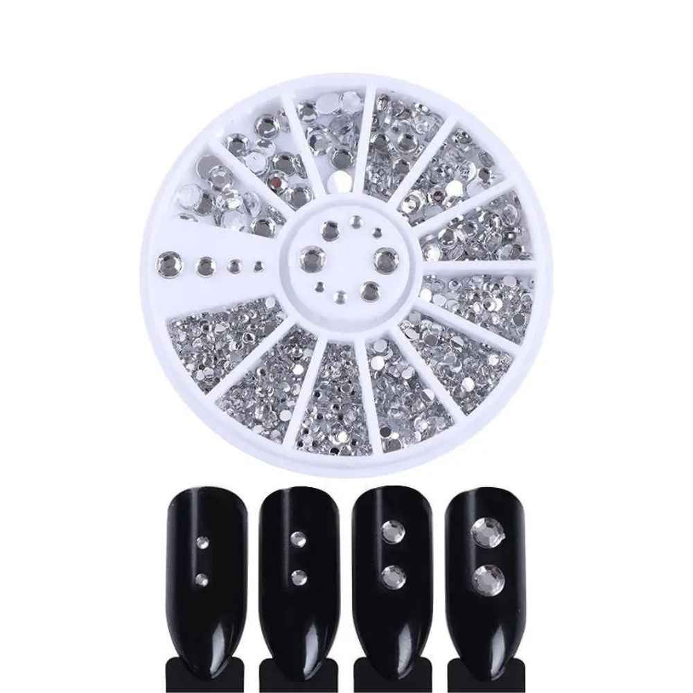 Pro Nail Art Gems Glitter Rhinestones Beads Decoration Kit